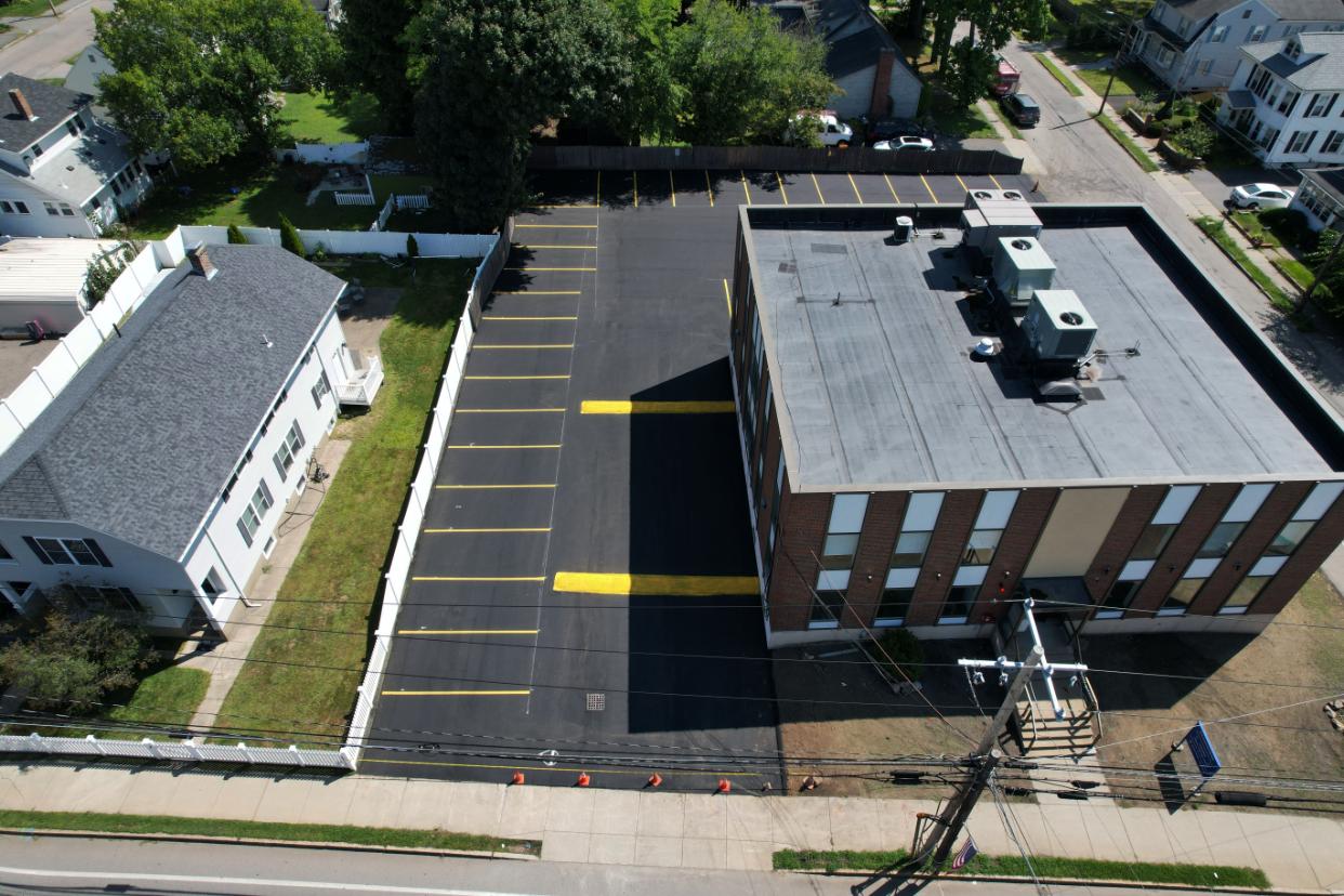 commercial parking lot paving